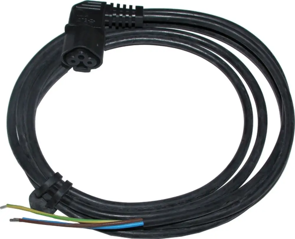 Kabel mit Gegenstecker für UPM-Pumpe, geeignet für Wolf-Produkte. Kabel mit mehreren Leitungen in isolierter Ummantelung.
